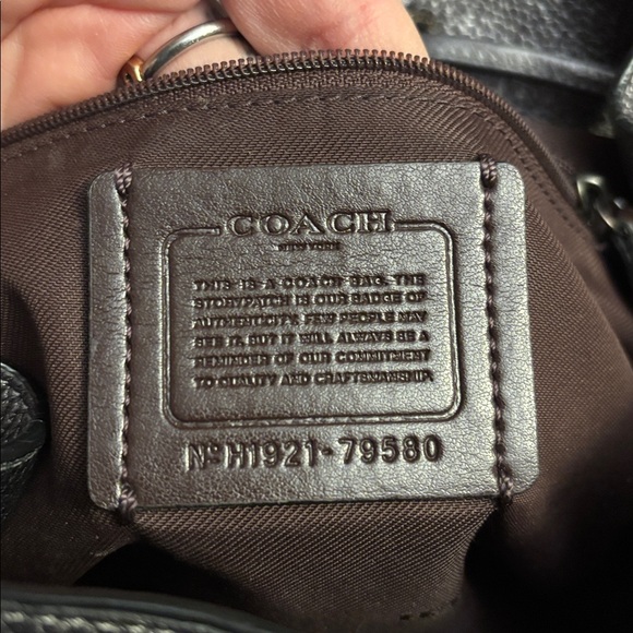 Coach Evie Backpack in Metallic Graphite Polished Pebble Leather main image 8